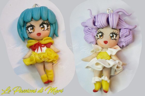 Creamy Mami and Yuu Morisawa Chibi pendant Polymer clay