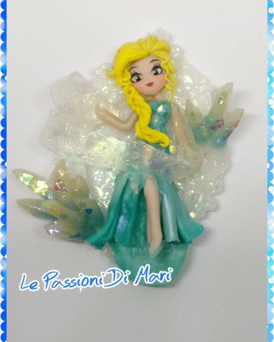 Frame of Elsa Frozen Disney Polymer Clay handmade OOAK