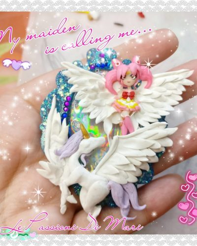 Cameo Pegasus Helios and Sailorchibimoon polymerclay handmade