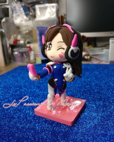 Overwatch D.Va figure handmade airdryclay