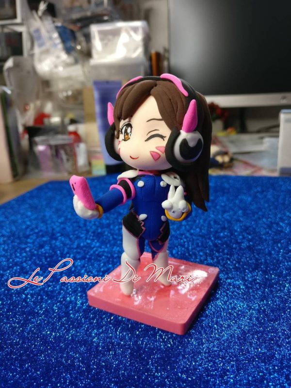 Overwatch D.Va figure handmade airdryclay