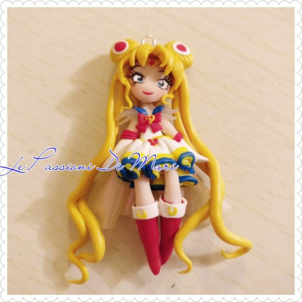 Super Sailor Moon Pendant/Necklace handmade polymer clay MADE TO ORDER