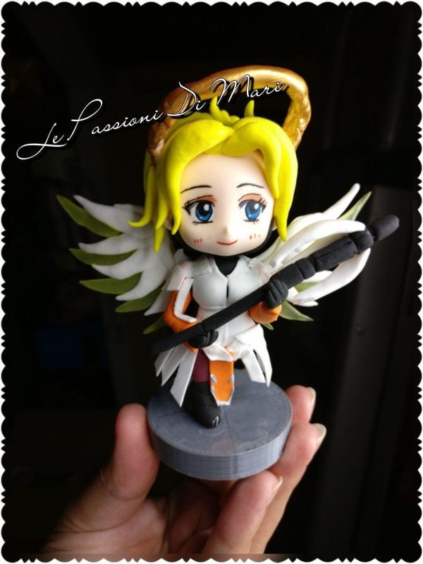 Mercy Figure Overwatch handmade airdryclay