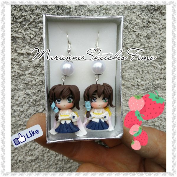 Yuna Final Fantasy X Earrings Handmade ON ORDER