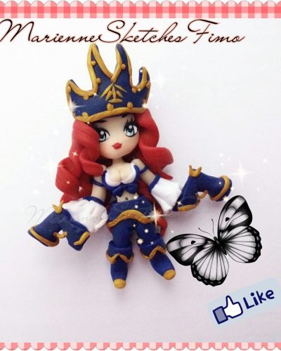 Handmade League of Legends Miss Fortune Chibi Polymer Clay on demand