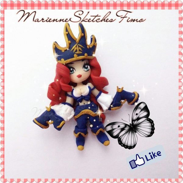 Handmade League of Legends Miss Fortune Chibi Polymer Clay on demand